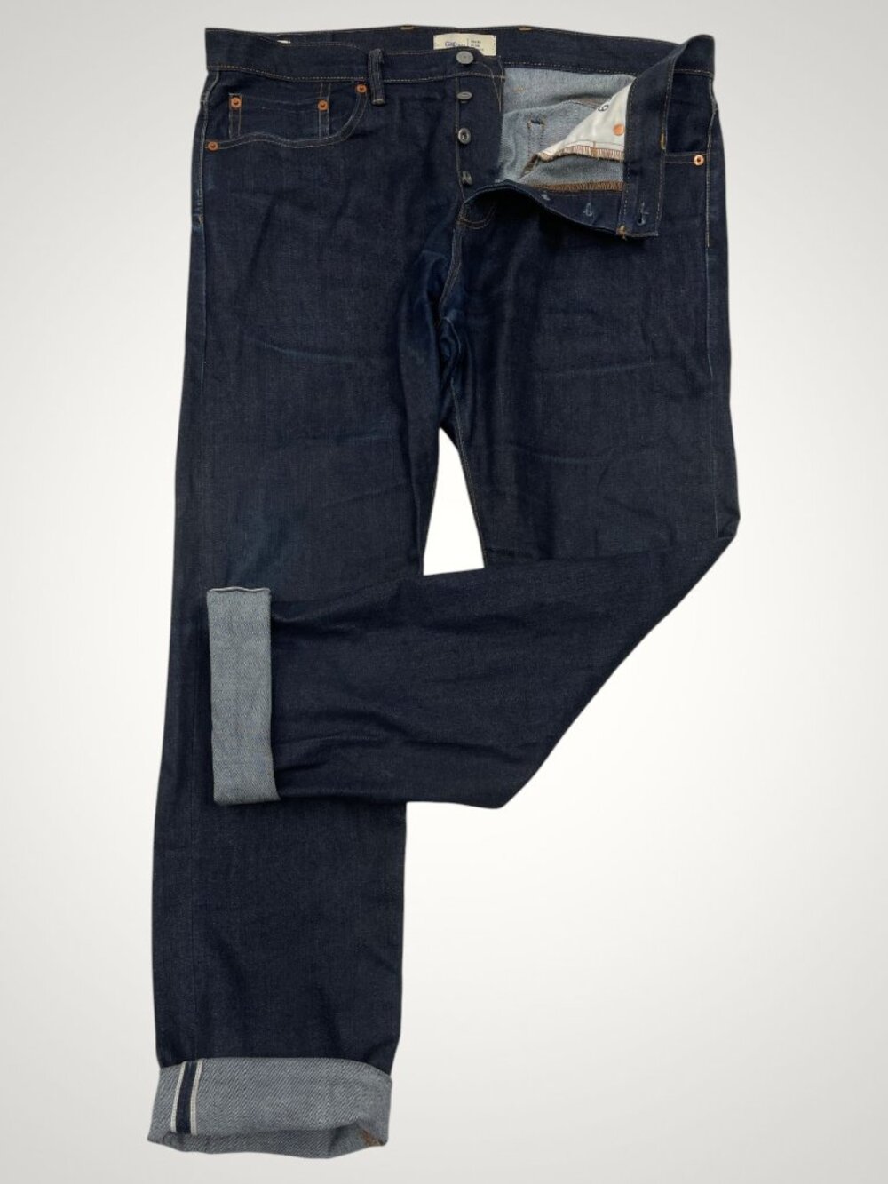 GAP 1969 Kaihara Japanese Selvedge Denim Slim Jeans Stretch Men's 36 Fits 36x32